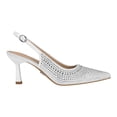 thumbnail image 2 of TACONES DE FIESTA CLASBEN MUJER DIAMANTE TEXTIL BLANCO, 2 of 4