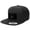 Black, variant on Flat Bill Premium Snapback Hat | Dark Grey Baseball Tactical Cap | 2x3 in Loop Surface to Attach Patches