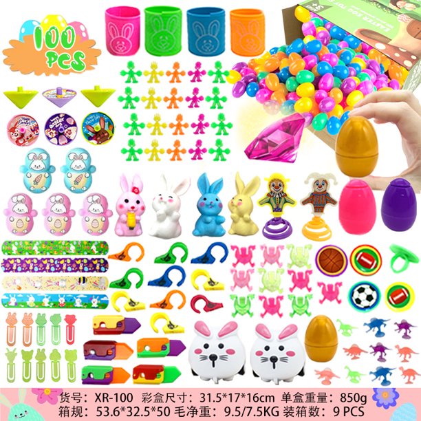 Nuevo juego de huevos de Pascua, coche de conejo, pellizco, divertido juguete de Pascua DIY para niños, huevo Gacha