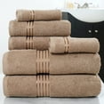 Lavish Home 6-Piece Cotton Bath Towel Set - Taupe - Walmart.com