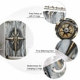 thumbnail image 5 of Extra Long Shower Curtain 72x96 Inch, Vintage Coastal Shower Curtain Waterproof Bathroom Decor Nautical Compass Ocean Summer Beach Fabric Bath Curtain Set Accessories with Hooks, 5 of 6