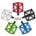 thumbnail image 3 of sweethay 1 par de pedales de bicicleta, Pedal de seguridad para bicicleta, cómodo reposapiés portátil para ciclismo, accesorios de repuesto Accesorios para motos Verde sweethay VI015993-05, 3 of 6