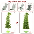 thumbnail image 3 of 5' Whimsical Christmas Tree, Pre-Lit Artificial Tree with LED Lights, Bright Green, Unique Curved Shape with Full Base for Indoor and Outdoor Home Office Holiday Party Decor, 3 of 8