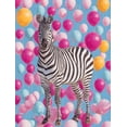 thumbnail image 1 of Qisvanset Balloon Zebra Canvas Print 12x16 Inch Nursery Decor, 1 of 8