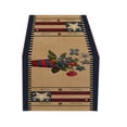 thumbnail image 2 of Tepsmf Independence Day Table Flag Red White Blue Star Striped Floral Print Dining Table Decoration, 2 of 6