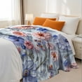 thumbnail image 3 of Flannel Fleece Throw Blanket, Soft Large Throw Blanket, Lightweight Cozy Plush Throw Blanket Fit Sofa Bed, 30"x40", Florals, 3 of 6