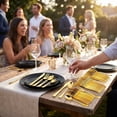 thumbnail image 5 of Exquisite Black Disposable Dinnerware Combo Set, 120 Piece, Service for 20, 5 of 10