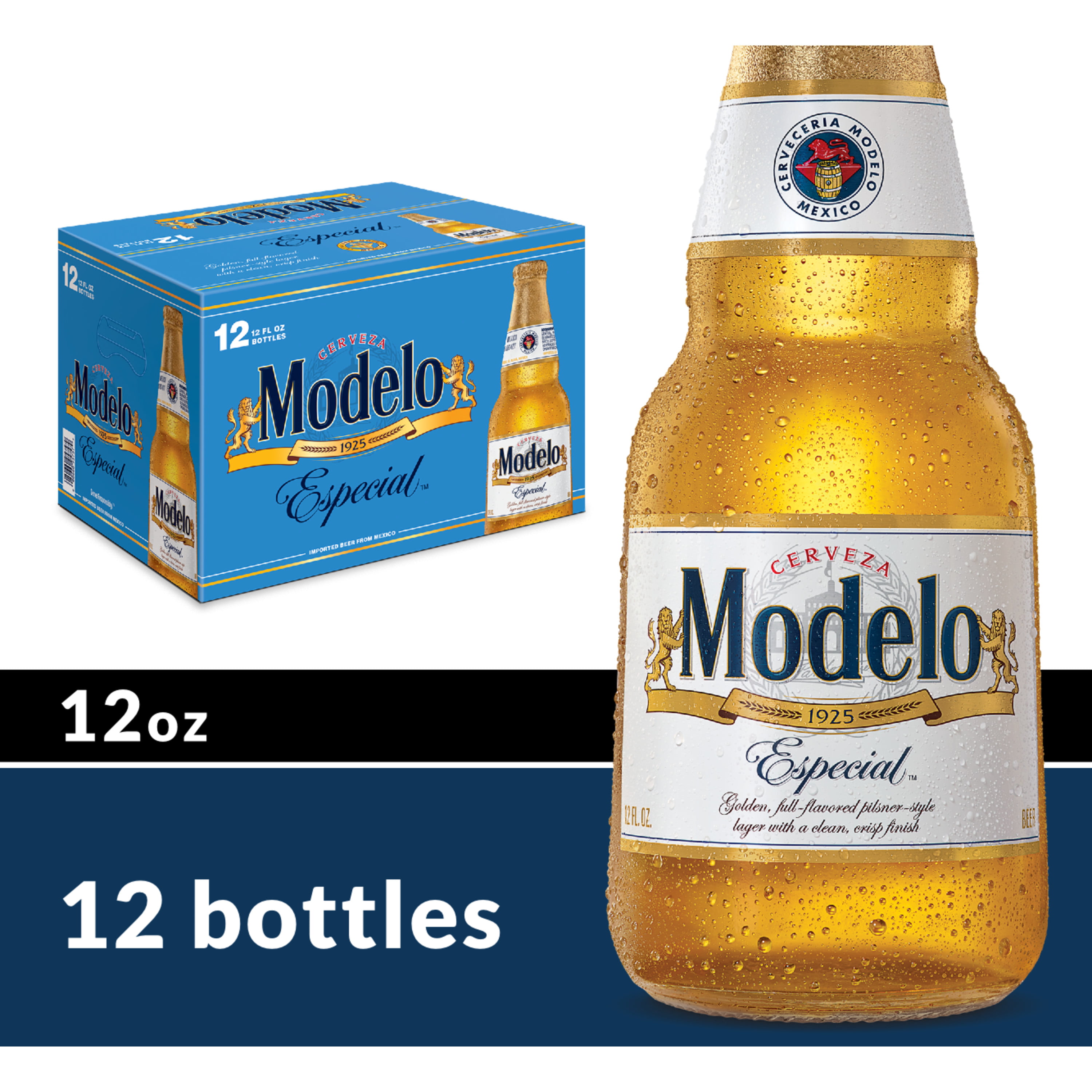 Modelo Especial Beer Mexican Lager, Beer 12 Pack, 12 fl oz Bottles,  %  ABV 