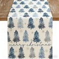thumbnail image 2 of Hvmvliv 12x71 Inch Christmas Trees Snowflakes Table Runner for Winter Holiday Kitchen Dining Table Indoor Outdoor Home Party Decor Multicolor, 2 of 6