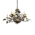 thumbnail image 4 of Meyda Tiffany 225725 Oak Leaf 9 Light 32" Wide Taper Candle Style Chandelier - Copper, 4 of 5