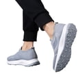 thumbnail image 2 of XIMIN Men's Low Top Flying Woven Slip On Sneakers Arch Support Orthotic Shoes Lightweight Casual Outdoor Shoes Comfortable Breathable Sport Shoes, 2 of 7