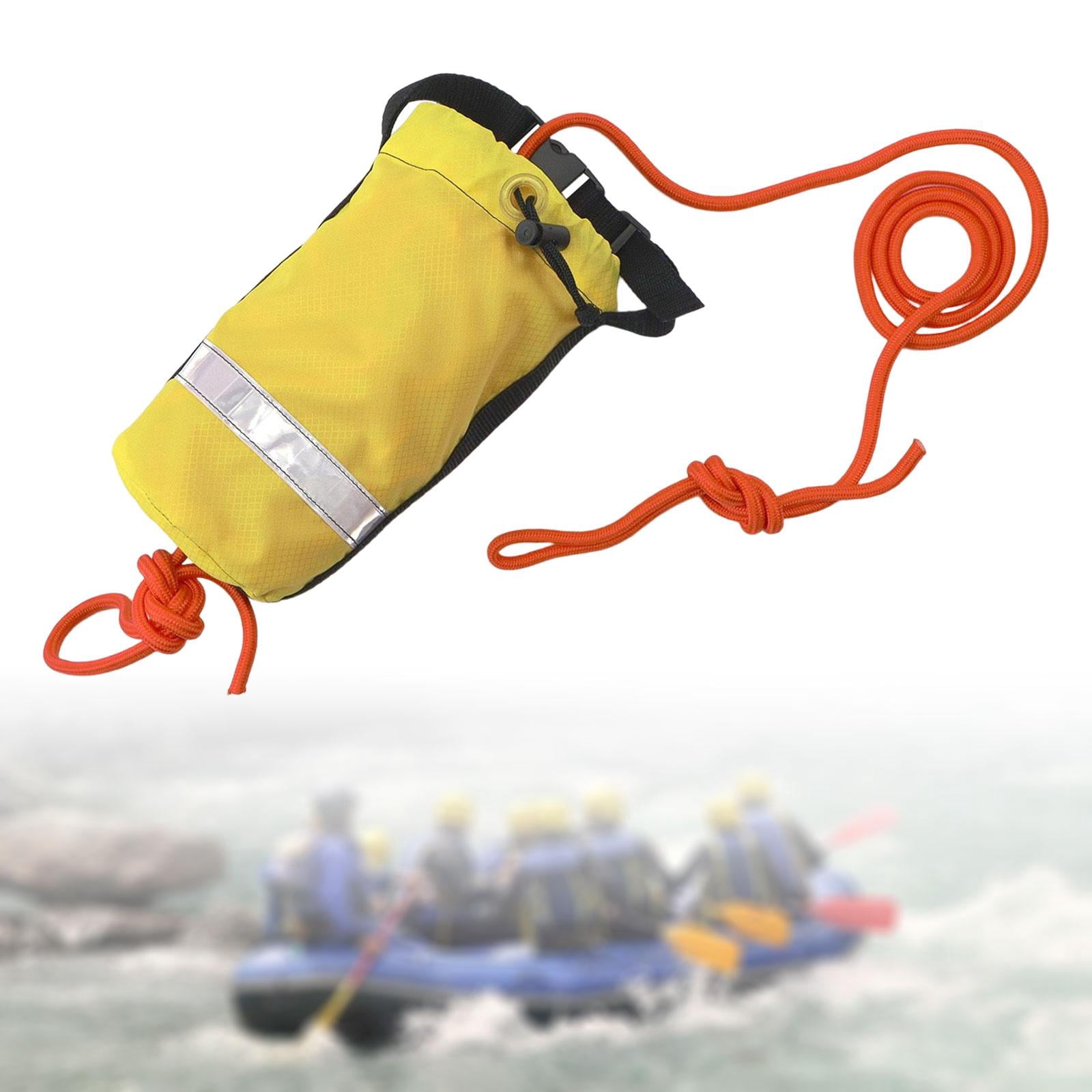 DimyFew Aquatic Water Throw Bag with 15 Disposable Rope, with Rope for Fishing, Boating,