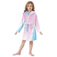 thumbnail image 6 of FORMRS Kids Bathrobe Unisex Hooded Robe Toddler Pajamas Sleepwear, Size 7-9T, Pink Gradient, 6 of 7