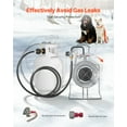thumbnail image 6 of VEVOR Propane Tank Top Heater, for 1lb Small Tanks and 5-40lb Large Tanks, 18000 BTU Rapid Heating 180-Degree Infrared Radiant Tank Top Gas Heater,3 Heat Settings for Ice Fishing,Single Burner, 6 of 9