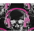 thumbnail image 4 of oneOone Polyester Lycra Fuschia Pink Fabric Skull Sewing Material Print Fabric By The Yard 56 Inch Wide, 4 of 4