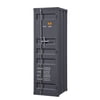 Industrial Style Metal Wardrobe with Recessed Door Front Gray - Saltoro Sherpi