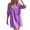 Purple, variant on SOOMLON Dress Cover up for Women Plus Size Fringe Swimsuit Coverup Long Sleeve Shirt Dress Elegant Beach Party Swimwear