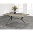 thumbnail image 1 of Brassex Celine Rustic Oak Dining Table with Metal Base for Kitchen and Dining Room, 1 of 7