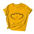 thumbnail image 4 of Posijego T-Shirts Graphiques Cœur pour Femmes Saint-Valentin Manches Courtes T-Shirts d'Été Mignons Col Rond Décontractés, 4 of 4