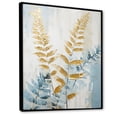 thumbnail image 2 of Designart "A Symphony Of Blue And Golden Ferns IV" Ferns Floater Framed Canvas Prints, 2 of 5