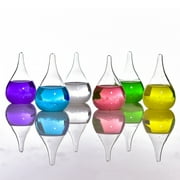 Maynos Stylish Desktop Weather Forecast Water Drop Glass Bottle Barometer Bottles Weather Station, 6 Colors - Clear