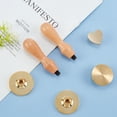 thumbnail image 5 of 1Set Brass Sealing Wax Seal Stamp Wood Handle Heart Pattern 2.5cm Valentine's Day, 5 of 7