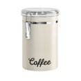 thumbnail image 1 of Bote de café Oggi de acero inoxidable, 1,8 L, hermético, gris cálido, 1 of 7