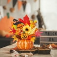 thumbnail image 6 of Bfogop Artificial Pumpkins Decor with Maple Leaves and Berries, Fall Pumpkin Decoration for Table Centerpiece,Thanksgiving and Home Decor with Outdoor Halloween Autumn Decorations, 6 of 6