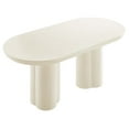 thumbnail image 3 of Caspian 72" Oval Concrete Dining Table in White, 3 of 10