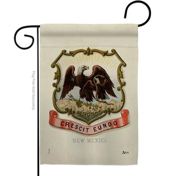 13 x 18.5 in. Coat of Arms New Mexico Garden Flag with Americana States Double-Sided Decorative Vertical House Banner Yard Gift