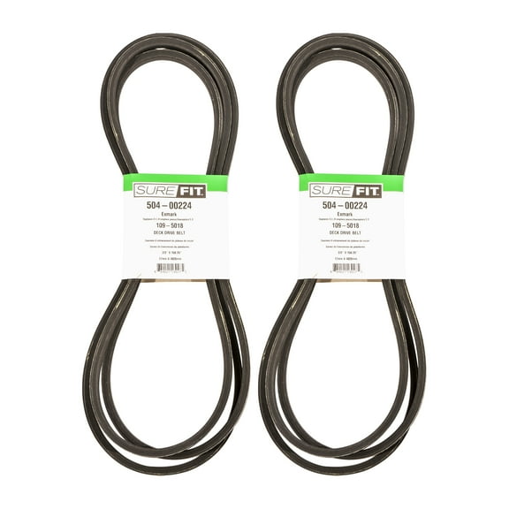 SureFit Deck Drive Belt for Exmark 109-5018 Lazer Z AC Triton XS Mowers 2PK
