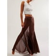 thumbnail image 4 of Hirigin Womens Summer Maxi Skirt Mesh High Waisted Sheer Beach Swimsuit Cover Up Flowy Long Tulle Skirts, 4 of 7