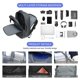 thumbnail image 4 of Mochila de viaje MOLNIA 50L ampliable para hombre y mujer negra, 4 of 6