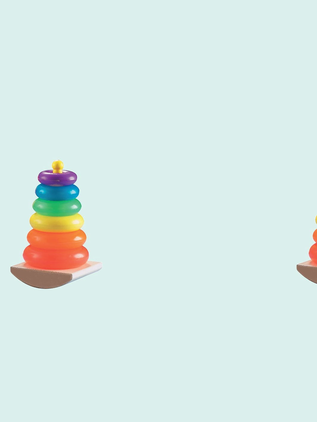 Rock-a-Stack Removable Vinyl Wallpaper by Fisher-Price - Ice