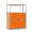 Orange, variant on Innovaze 4-Tier Metal Accent Cabinets with 2-door, Adjustable Shelf for Home, Apartment & Office, Orange