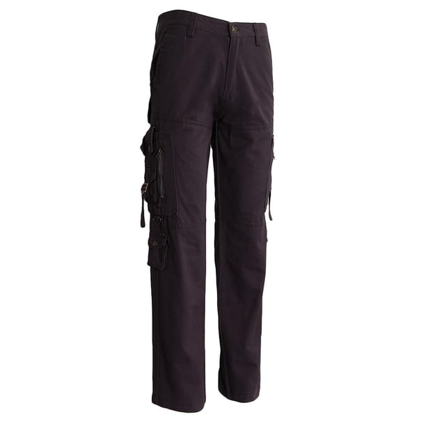 Pantalones de Hombre de Época Cómodos Múltiples Bolsillos Corte Holgado Deporte Senderismo Camping gris