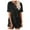 Black, variant on Lounge Sets for Women 2 Piece Star Print Outfits Short Sleeve Button Down Top and Drawstring Ruffle Hem Shorts Pajama Sets Tracksuit Sweatsuits