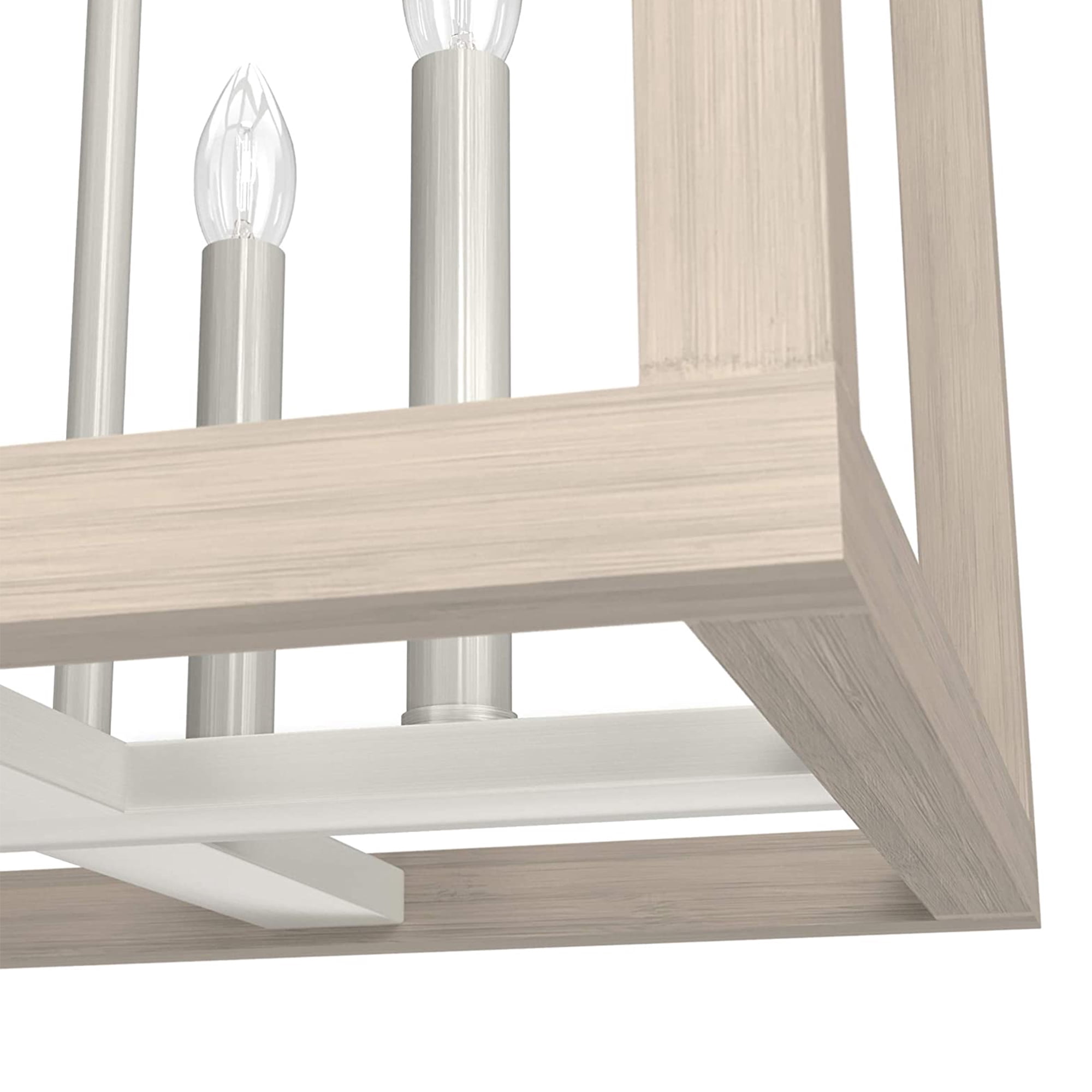 Open Box Hunter Fan Company Squire Manor Pendant Light Fixture, Brushed Nickel