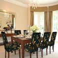 thumbnail image 6 of Golden Butterfly Chair Covers for Dining Room Set of 4, Washable Spandex Parsons Slipcovers, Removable Kitchen Chair Cover, Stretch Seat Protector for Home Party Hotel, 6 of 6