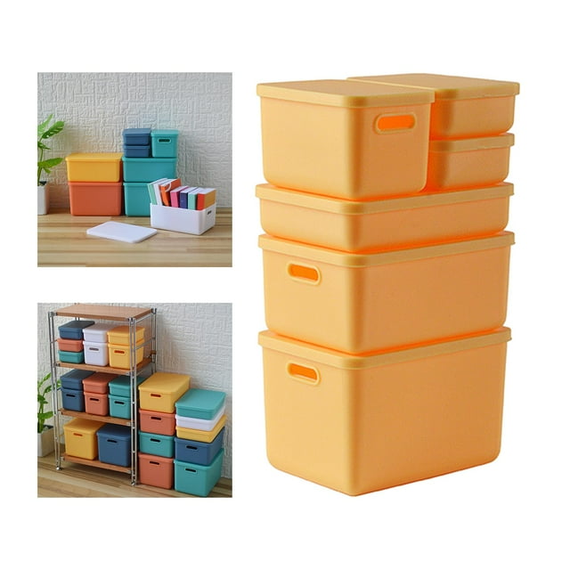Organizador de Juguetes perfecl Caja de Almacenamiento Contenedor Portátil Escala 1/6 Amarillo