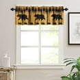 thumbnail image 4 of Black Bear Curtain Valance,Rustic Farm Cute Bear Forest Silhouettes Blackout Window Valances,Vintage Cabin Short Topper Curtain for Home Living Room Cafe Kitchen Bedroom,54x18in, 4 of 6