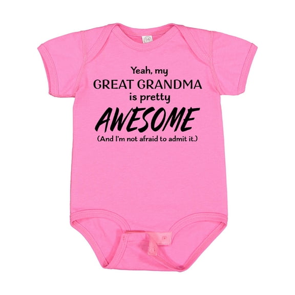 Inktastic Yeah My Great Grandma is Pretty Awesome Boys or Girls Baby Bodysuit