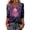 Purple-B-120708aa, variant on Trgacdwlo S-5XL Womens Halloween Printed Shirts Funny Ghost Graphic V Neck 3/4 Sleeve Tops for Women Fall Cat Pumpkin Print Womens Tunic Tops