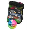 Mylec No Bounce Street Hockey Balls, 12 Pack, MultiColor