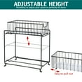thumbnail image 6 of 2-Tier Under Sink Organizers and Storage, 2 Pack Pull-Out Cabinet Organizer, Stackable Sliding Drawer Shelf for Kitchen,Bathroom, Black, 6 of 8