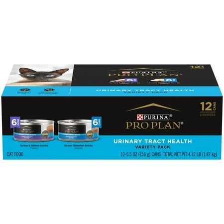 UPC: 0038100184368 | Purina Pro Plan Urinary Tract Cat Food Wet Cat Food Variety Pack Turkey and Ocean Whitefish Entrees 5.5 oz. Can