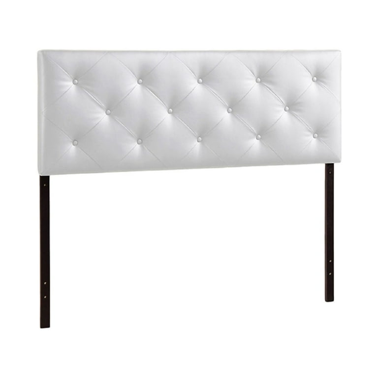 Baxton Studio Baltimore Modern and Contemporary Full White Faux Leather Upholstered Headboard Baxton Studio Baltimore Modern and Contemporary Full White Faux Leather Upholstered Headboard