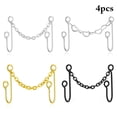 thumbnail image 2 of Stainless Steel Nose Chain - 4PCS Non Piercing Nose Ring Jewelry Nostril Chain, 2 of 9