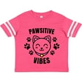 thumbnail image 3 of Inktastic Pawsitive Vibes with Pawprints and Cat Face Cat Pun Boys or Girls Toddler T-Shirt, 3 of 5