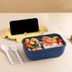 thumbnail image 5 of Fiambrera Bento aislante 1100ml – Compartimento hermético para alimentos con cubiertos, microondas y lavavajillas, plástico sin BPA, azul/rosa/verde, 5 of 7